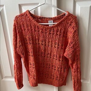 Vero Moda Orange Knit Cotton Sweater